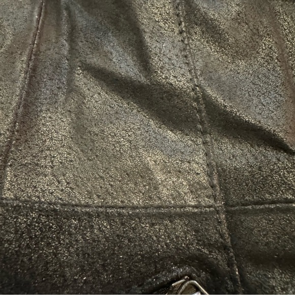 G.I.L.I. Black Leather Jacket Coat Moto Size XS Pockets Zipper on Sleeves NEW - Picture 14 of 15